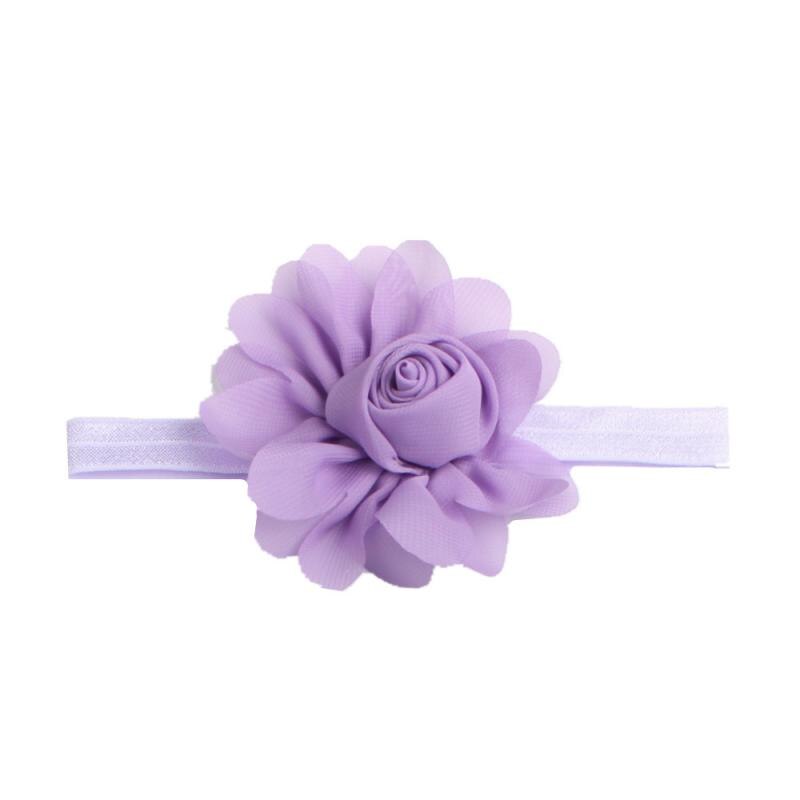 1pc einfarbig Baby mädchen haarband stirnband blume haar Band Rose Chiffon haarband freundlicher haar Band haar zubehör