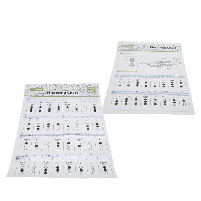 Trumpet Chord Chart Trumpets Note Guide Clear for Home