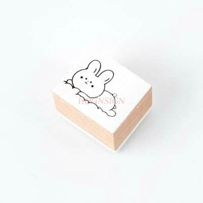 Sceau en bois, animal mignon, aide-mémoire