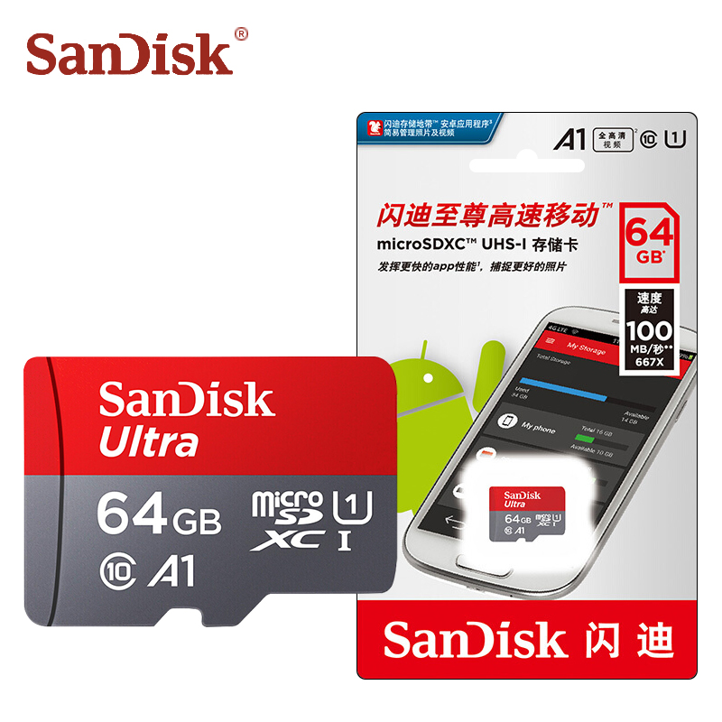 SanDisk-tarjeta Micro SD de 128GB, 64GB, 32GB, 16GB, 98 mb/s, tarjeta de memoria flash usb Class10, producto Original