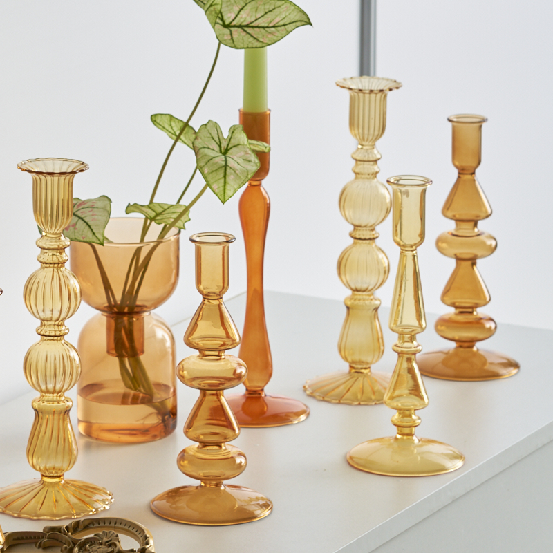 Candelabro de cristal para Decoración de mesa de boda, velas y portavelas para decoración del hogar, , Floriddle