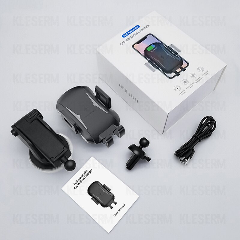 15W Qi Wireless Car Charger Holder for Samsung Galaxy S20 S21 Ultra S10 S9 Plus Car Induction Charger Mount for iPhone 12 11 SE