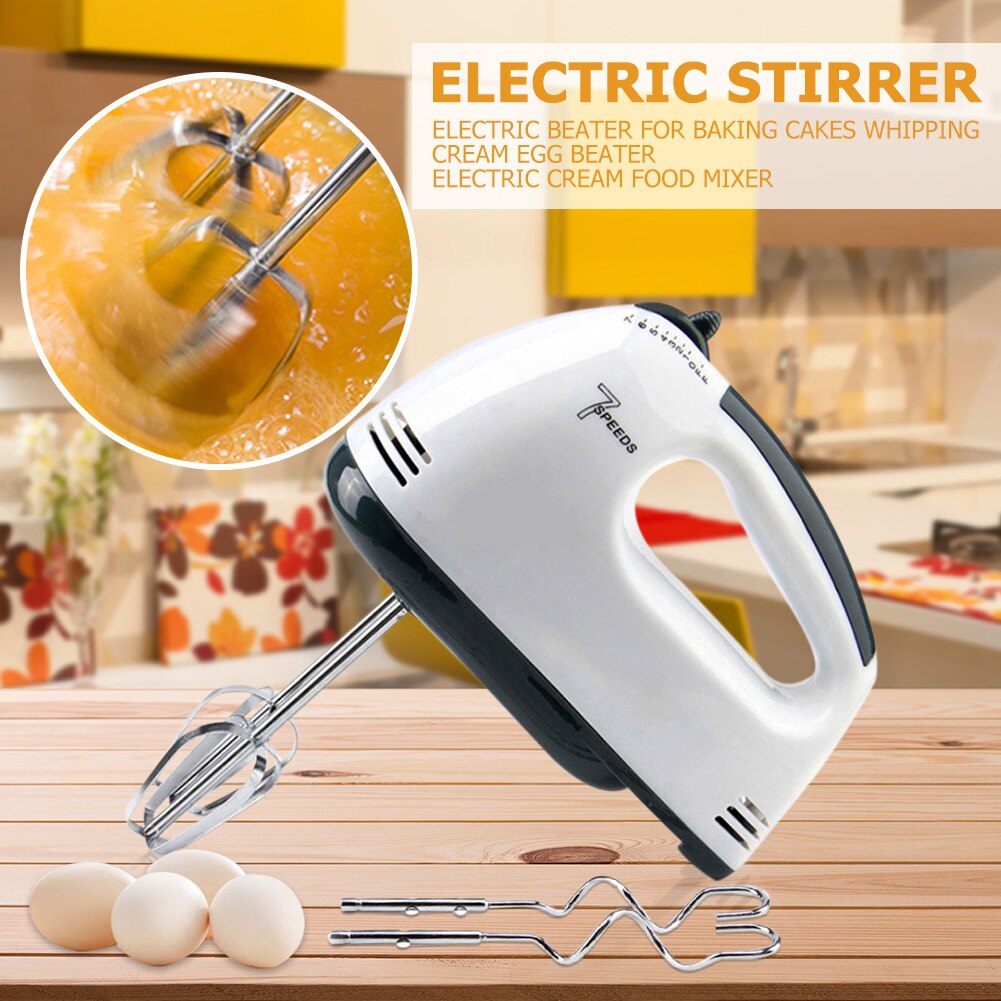 Hand mini mixer keukenmachine 7 snelheden elektrische cakemixer handbediende eierklopper keukenmachine roomdeeg roerder bakgereedschap