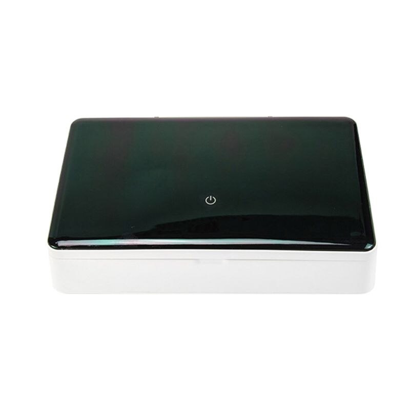 Touch Screen Sterilization Box UV Disinfection Case Holder Wireless Phone Charge: BK
