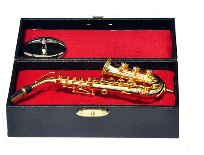 12 cmchina western musikinstrument mini saxofon model tenor saxofon rack tenorsaxofon med juster display display