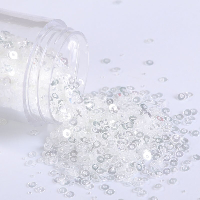 4000 stuks/partij 2mm matten pailletten platte ronde losse pailletten pailletten naaien bruiloft knutselen, nagelverzorging, nachtclubjurk accessoire: Helder kristal
