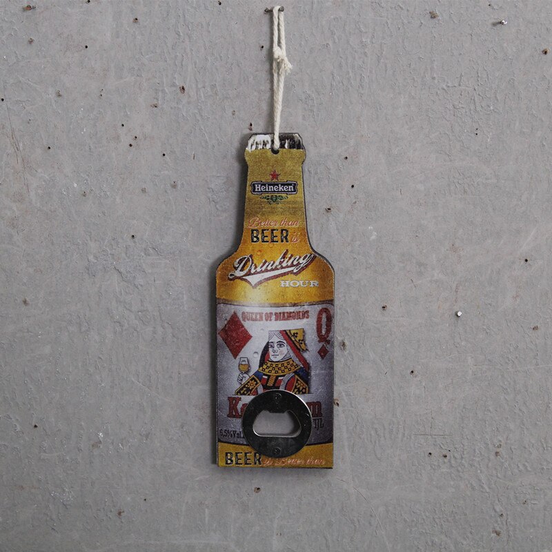 20/40cm Wooden Opener Wall Mounted Bottle Opener Beer Shape Wall Hanging Beer Opener Candy Bar Kitchen Tool: A-2