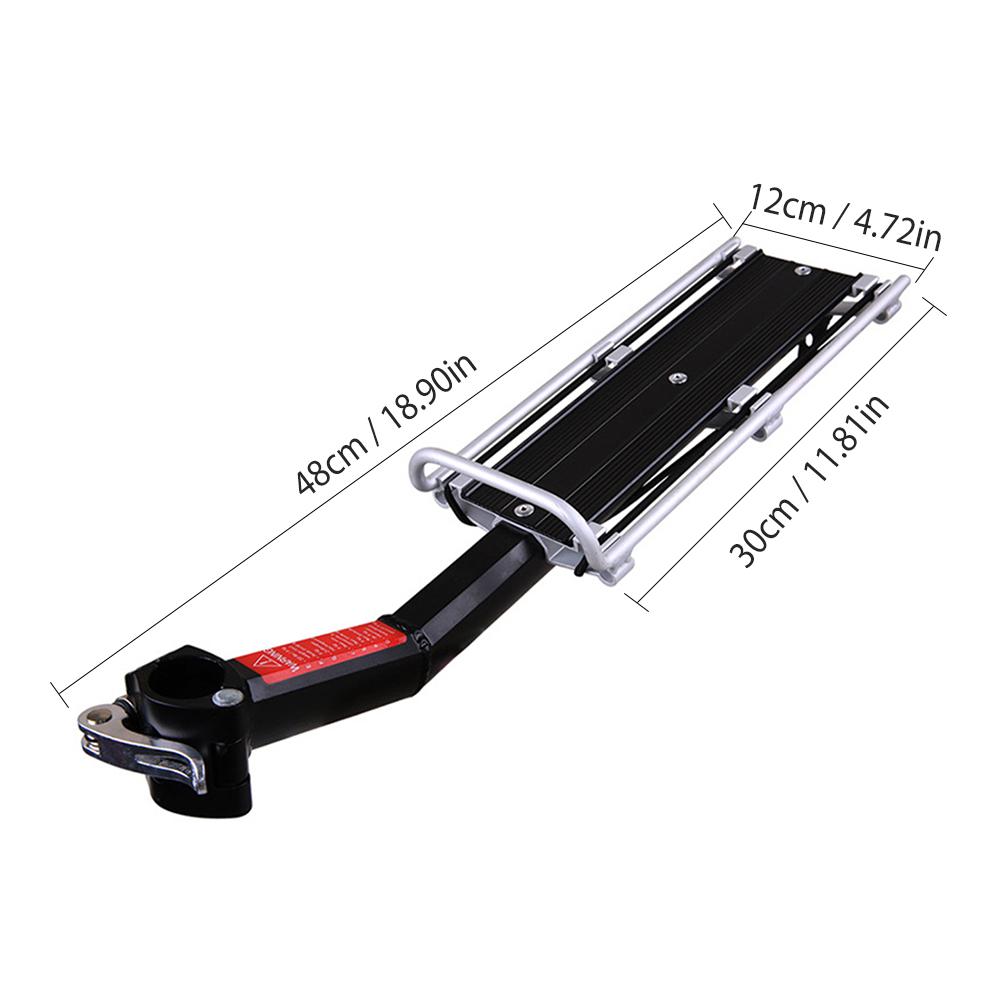 Black Bike Rack Aluminum Alloy Luggage Rear Carrier Trunk for Bicycles MTB Bike Rear Shelf Cycling Bicycle Racks