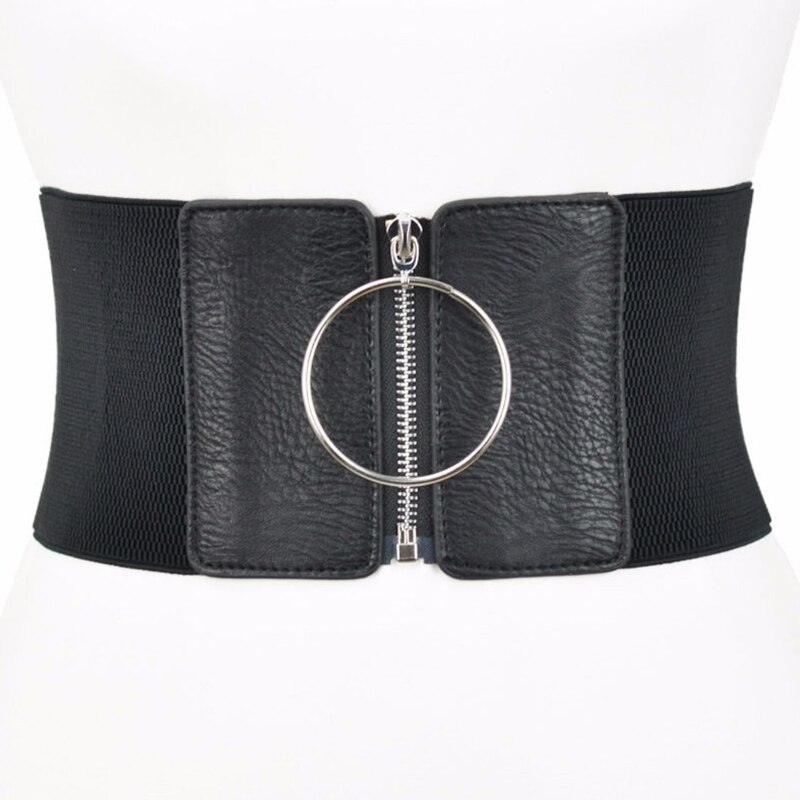 Korzetový opasok plus size ceinture femme elastické opasky pre ženy široké cummerbunds čierna pu koža strečový tvarovač pása cintos