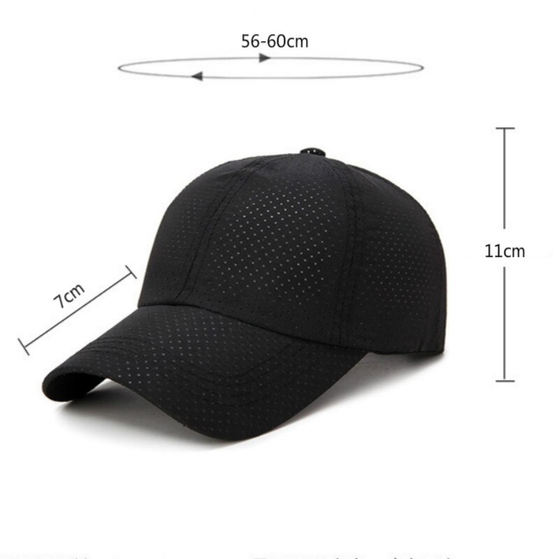 1Pc Mannen Vrouwen Zomer Snapback Sneldrogend Mesh Baseball Cap Zonnehoed Bone Ademend Hoeden