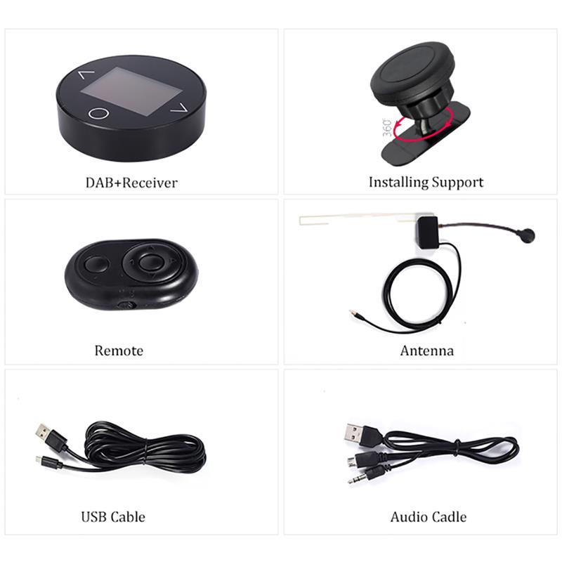 DAB+ FM Box Radio Receiver Remote Controlling Adapter Portable Audio Broadcast Car Digital Audio Broadcast Receiver DAB