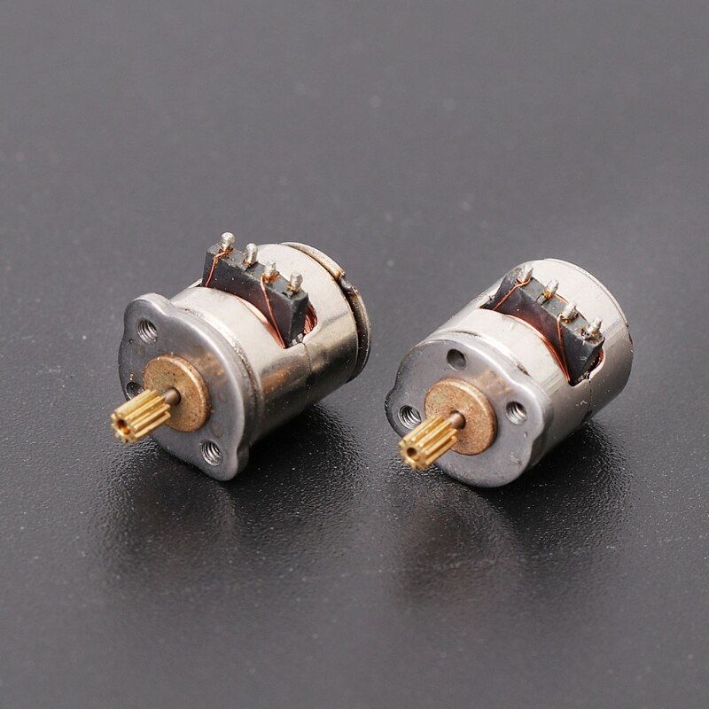 10 Pcs 3-5v Dc 2 Phase 4 Wire Dia 8mm Dc Stepper Motor Micro Stepping Motor for Digital Products Camera Size 8*9.5mm