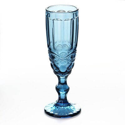 Coupe de Champagne à jus créative petit nombre | Rétro couleur Relief coupe de Champagne, gobelet en verre épaissi ménager verre à vin, vin: green