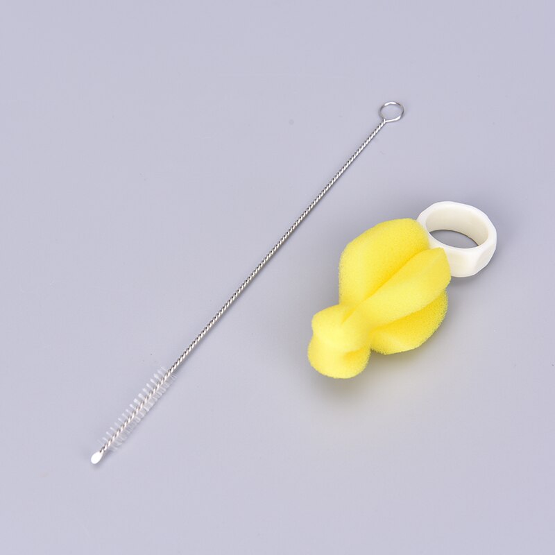 3Pcs Baby Hohe Grad Sauber Schwamm Kind Spezielle Flasche Pinsel Mit Griff Reinigung Utensilien Pinsel Glas Spezielle Pinsel