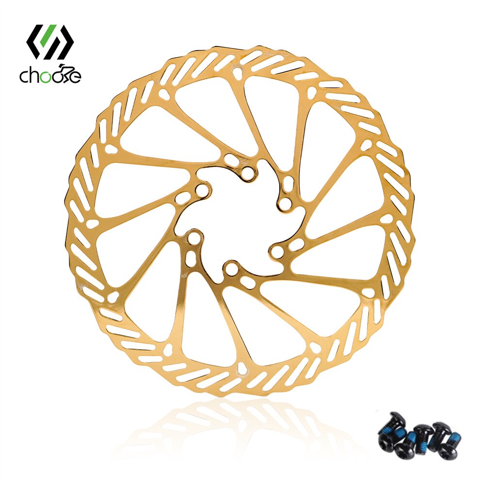 Rotori del freno per bicicletta a scelta, rotore del freno a disco per bici da strada MTB in acciaio 160mm/180mm/203mm, per linea centrale SHIMANO SRAM: 160mm Gold