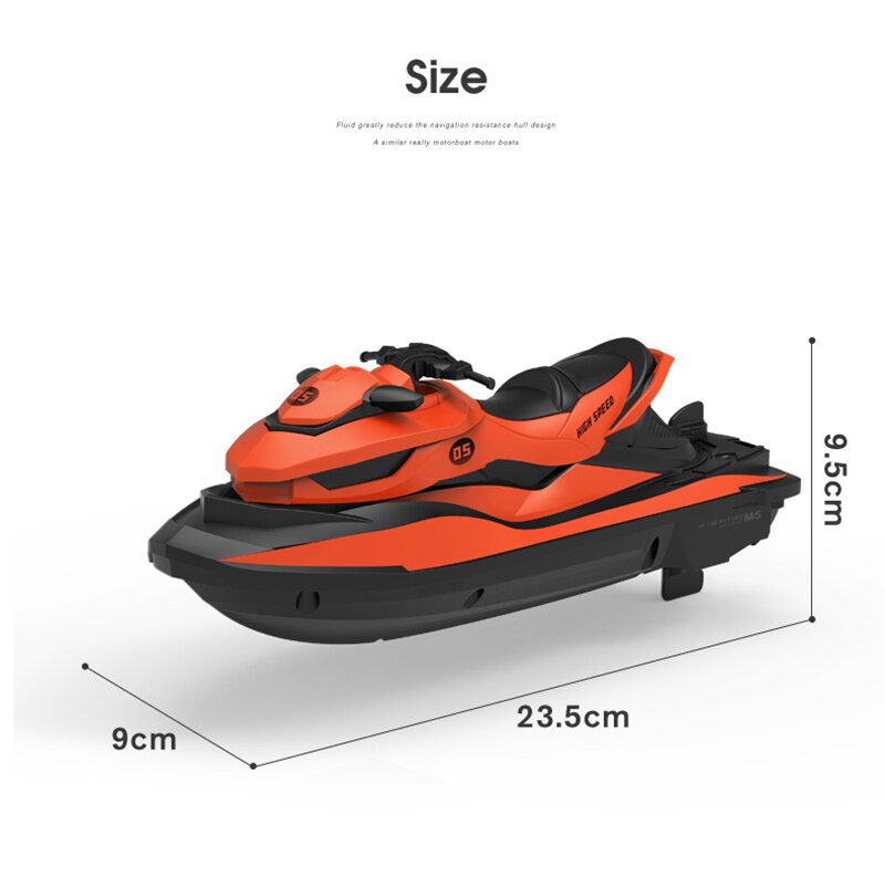 Buena venta y logopeda M5 2,4G RC Barco de doble Motor RTR Mini Control remoto barco de Motor de los niños de interior al aire libre de agua Juguetes