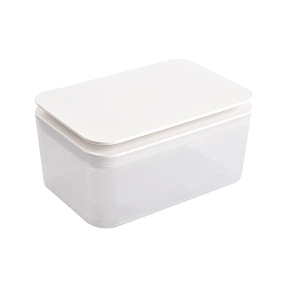 Wet Wipes Dispenser Storage Box Organizer Household Dry Wet Tissue Paper Case Box With Dust-proof Lid For Home Office Store: M Size White
