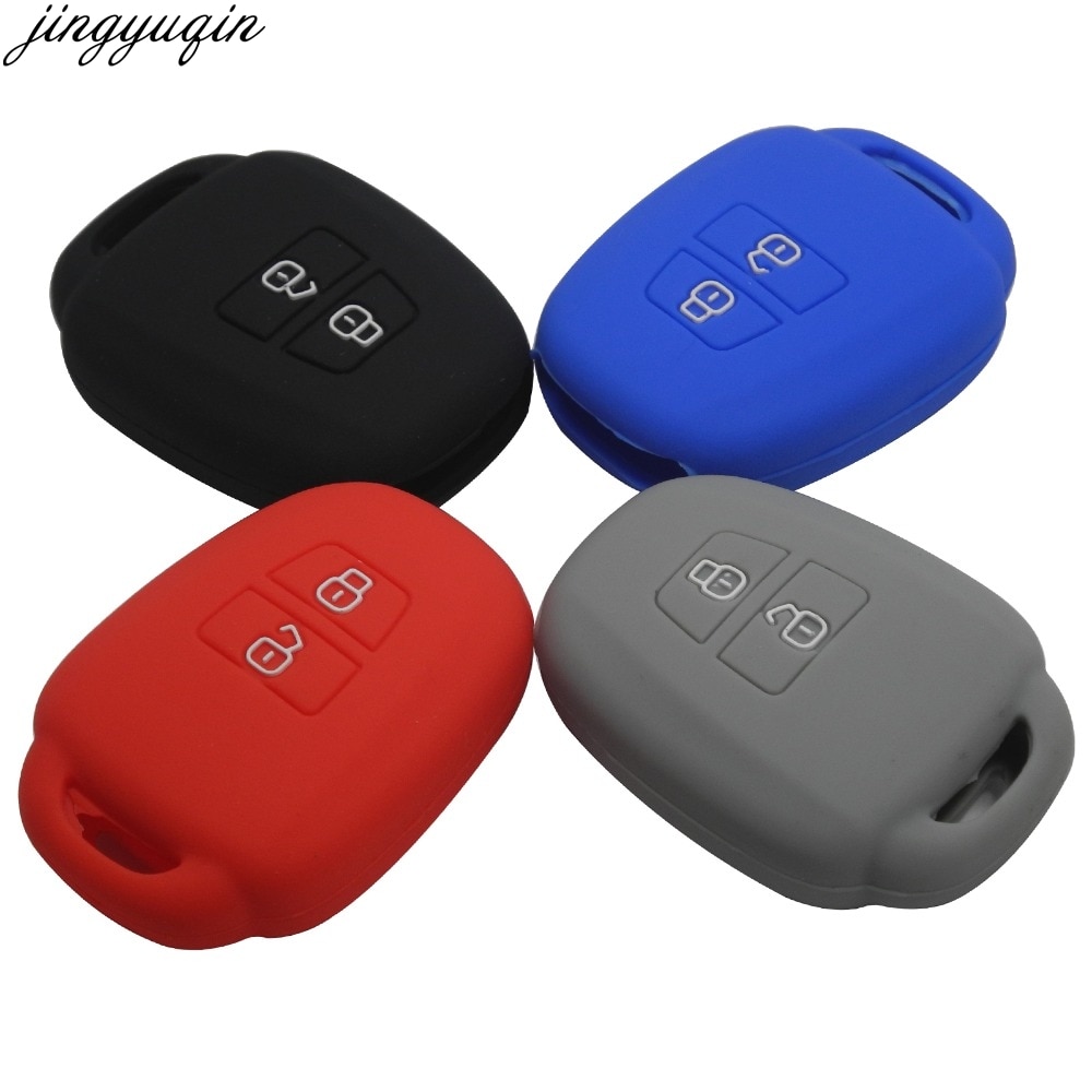 2 knappar fjärr silikon bil nyckelfodral skal täcka för toyota yaris camry corolla echo rav 4 prado highlander reiz hållare