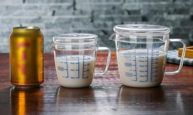 Heat-resistant glass measuring milk cup microwave heating espresso measuring cup baking kitchen scales measure cup