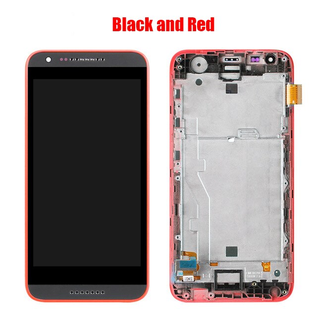 Pour HTC Desire 620 620U 620T 620G écran LCD assemblée avec boîtier avant tactile verre, D620h LCD affichage original noir blanc