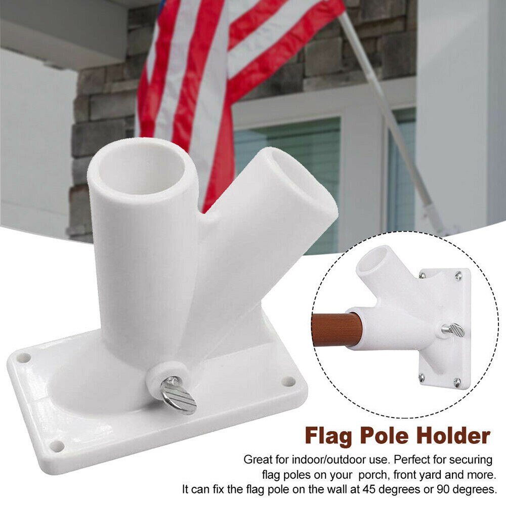 1 set Flag Fixing Bracket Universal Flag Pole Holder Two Positions 45°/90°