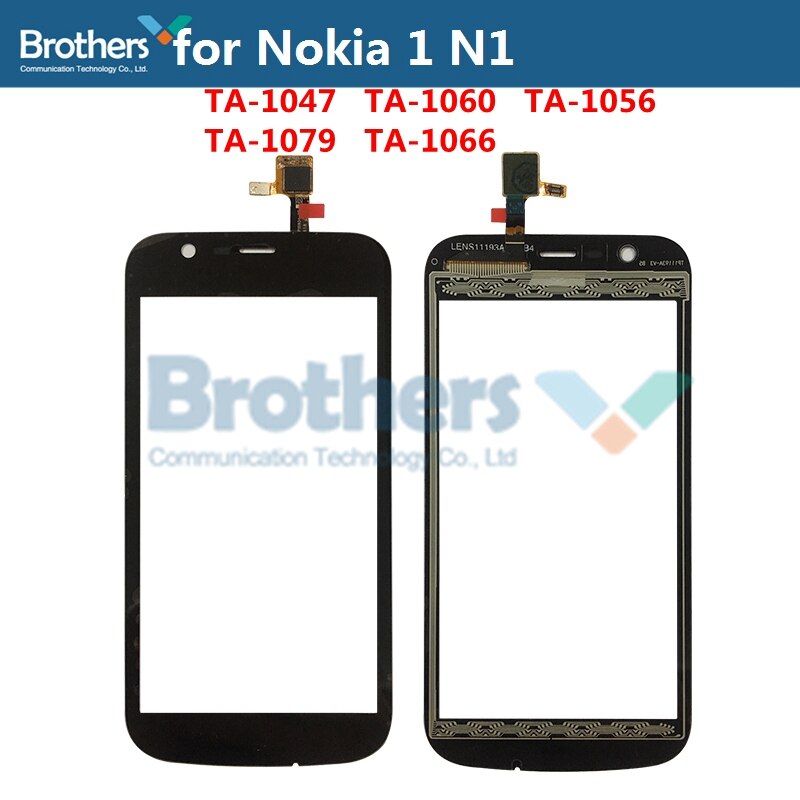 Touch Screen Digitizer For Nokia 1 N1 Front Glass Touch Panel TA-1047 TA-1060 TA-1056 TA-1079 TA-1066 Glass Lens Sensor Part Top