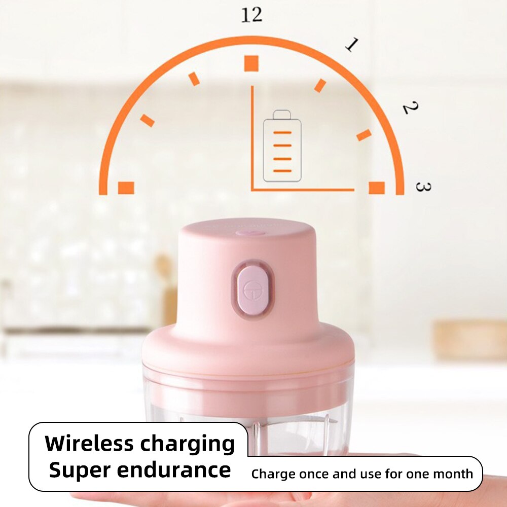 Portable Mini Electric Food Chopper Fruit Vegetables Tools Or Meat Fruit Vegetable Chopper Cutter Kitchen Gadget