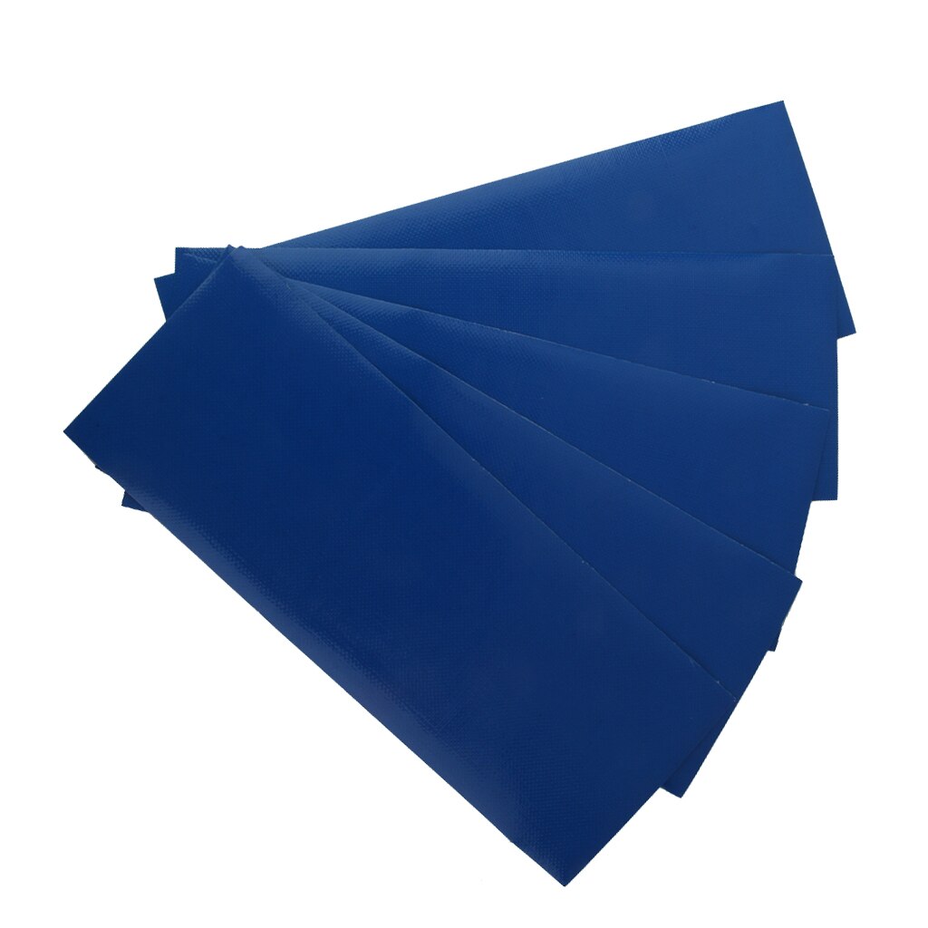 5Pcs Tent Reparatie Canvas Luifel Zeil Vliegers Waterdichte Zelfklevende Patches Tape Kit: Blue