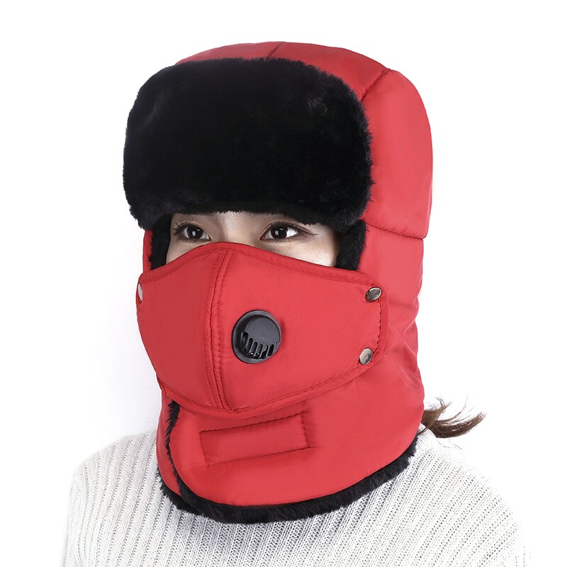 Unisex Outdoor Cycling Cold-Proof Ear Warm Cap Thickened Ear Warmer Winter Hat: Red