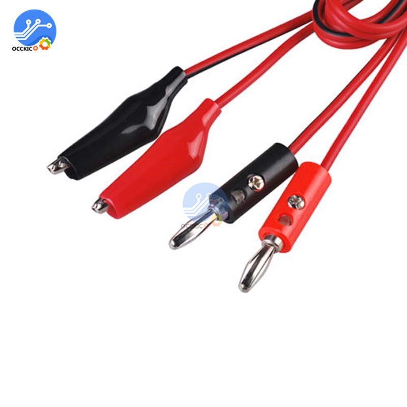 Pinza de plomo de prueba de cocodrilo a conector Banana, Cable de sonda de longitud: 1M