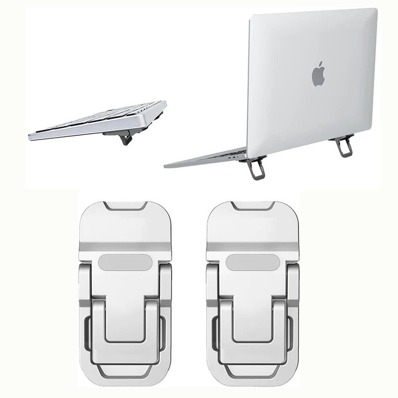2 stks/set draagbare notebooksteunhouder opvouwbare laptopstandaard verstelbare stijgbuis koelbeugel voor universele laptoptablet