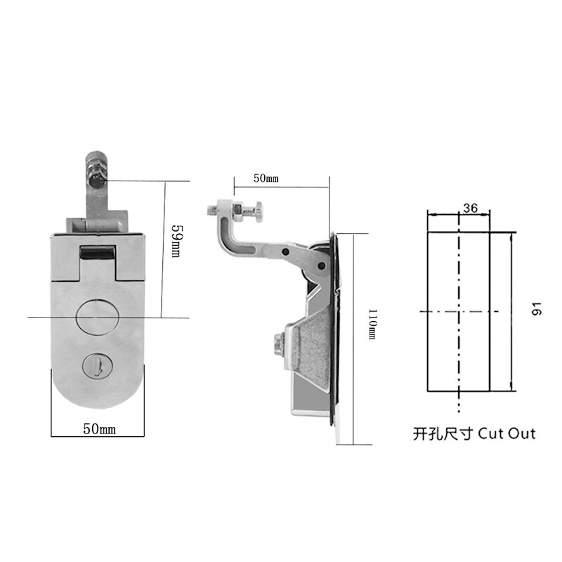 Door Lock for Exterior Cabin of Motorhome