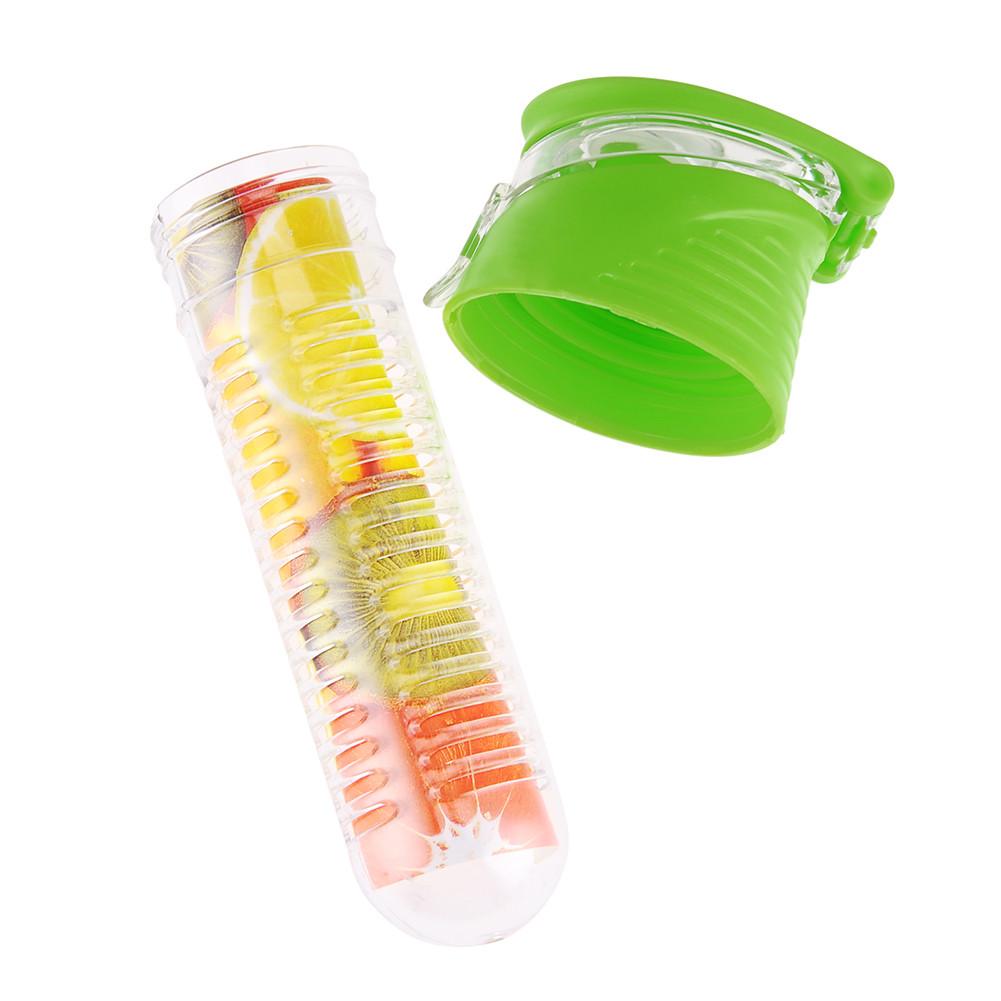 Obst Wasser Filter Flasche 800ML Sport Wasser Flasche Mit Abnehmbare Obst Sieb kippen-oben Deckel Für Fitness draussen Lager Radfahren