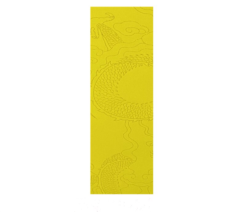 Fournitures religieuses papier talisman double face jaune motif dragon, outils d&#39;écriture Taoist talisman, papier de riz, papier de table