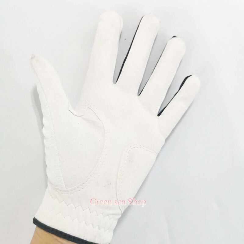 PG frauen Golf Handschuh Golf zubehör Weiche leder Atmungsaktive Golf Handschuhe weiß Farbe Anti-sli Schlagen handschuhe 2 stücke