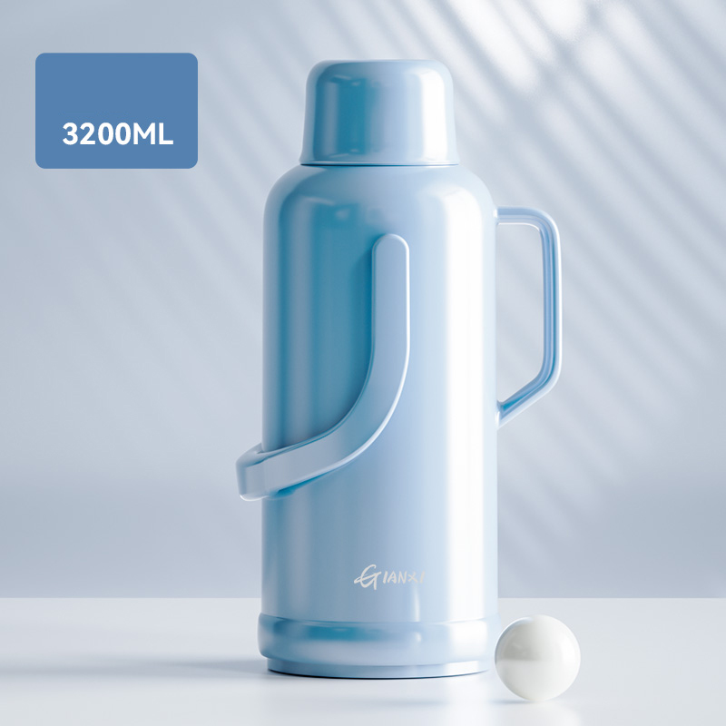 GIANXI botella termo al vacío de gran capacidad para mantener la vejiga interior de vidrio de la botella termo de té y café del hogar: Azul