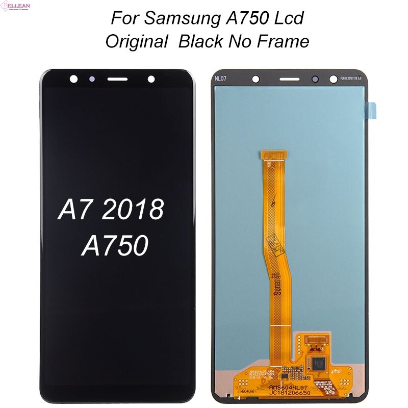 Hh Amoled A7 Lcd Voor Samsung Galaxy A750 Lcd SM-A750F/Ds A750FN Display Touch Screen Digitizer Vergadering 1Pcs