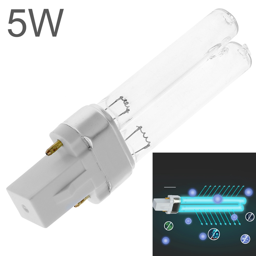 Lampe UVC G23/2G7, 5W 7W 9W 11W 13W, 253,7 nm 254nm, tube en forme de H, pour purification de l'air et de l'eau: Bleu