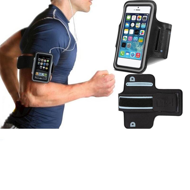 Running Exercise Arm Band Sport Armband with Earphone Key Pocket For iPhone Hole & E1X8