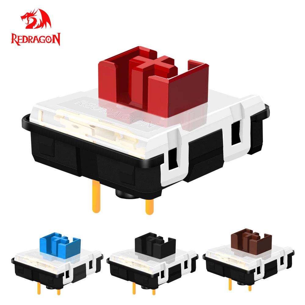 REDRAGON SMD RGB MX niski profil 5.5 przełącznik 3Pin Clicky liniowe dotykowy cichy mechaniczne klawiatury czerwony czarny niebieski brązowy przełącznik