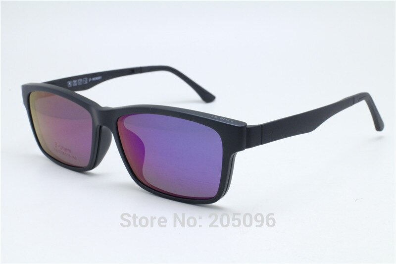 010 ULTEM rectangle optical myopia Hyperopia eyeglasses frame with megnatic clip on removable polarized sunglasses for men