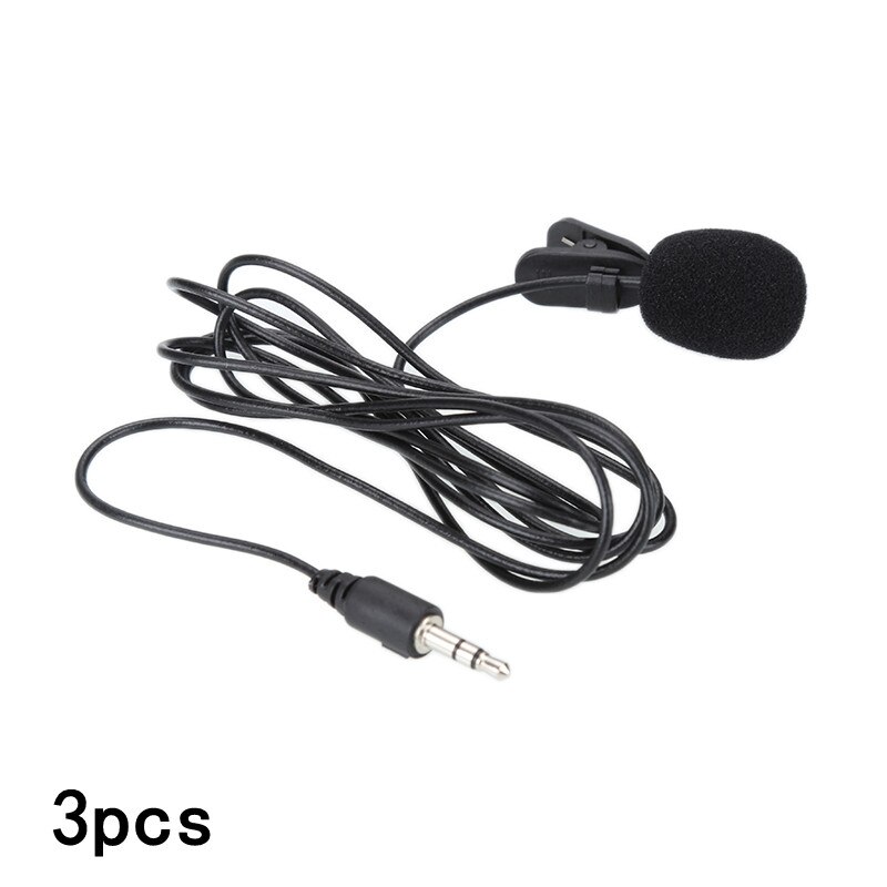 Professionals Car Audio Microphone 3.5mm Jack Plug Mic Stereo Wired External Microphone For PC Auto Car DVD Radio Smart Phone: 3 PCS