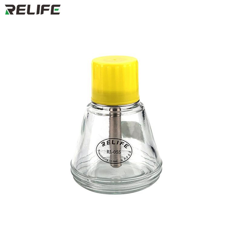 RELIFE-botella de vidrio solvente, RL-055, tubo de succión de Metal, tipo de prensado, botella de agua automática, botella de Alcohol con núcleo de cobre