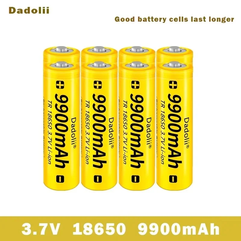 18650 battery 3.7V 9900mAh rechargeable lithium battery for LED flashlight flare battery