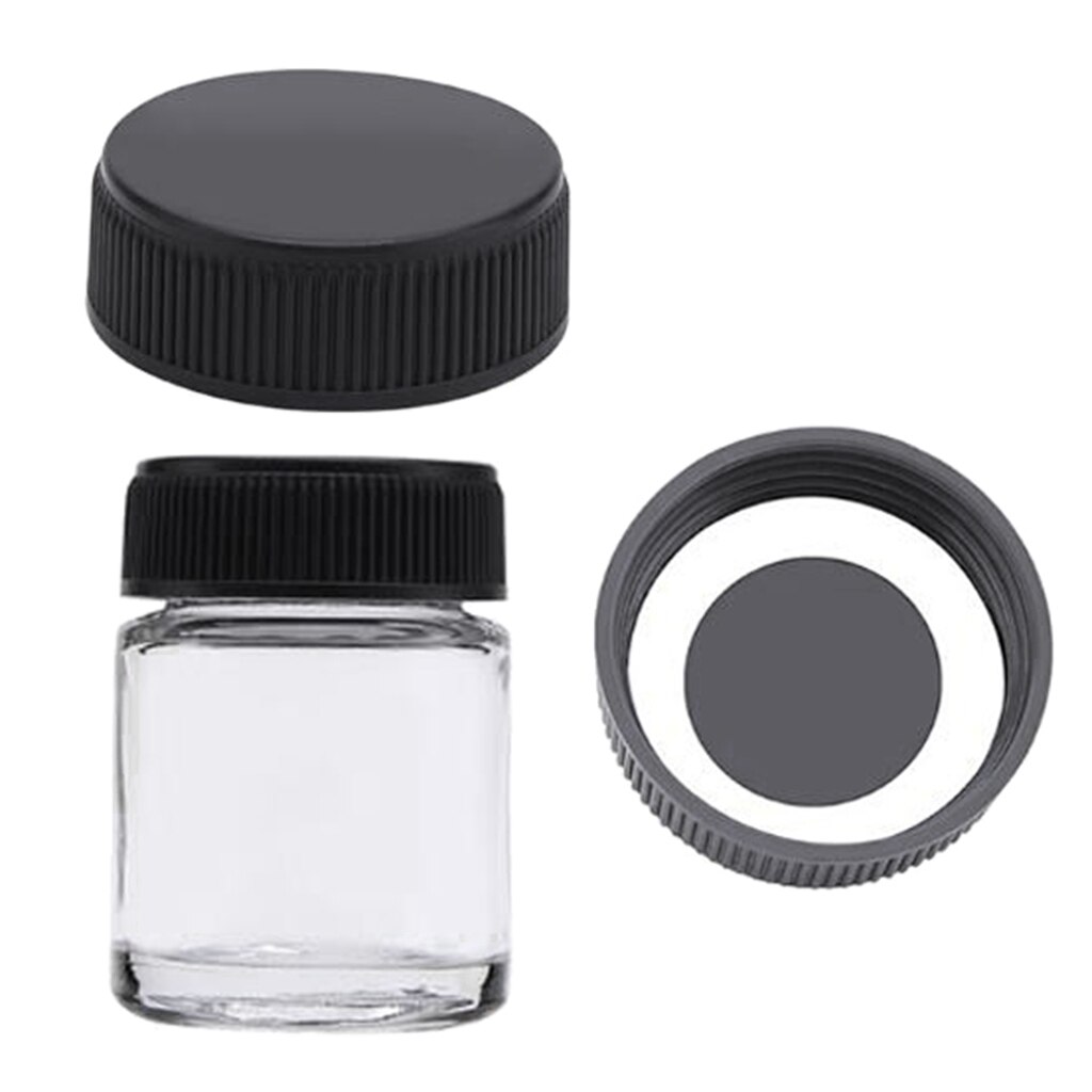 Empty 3/4oz (22cc) Glass Jar Bottles With Plastic Lids Paint Storage Bottles