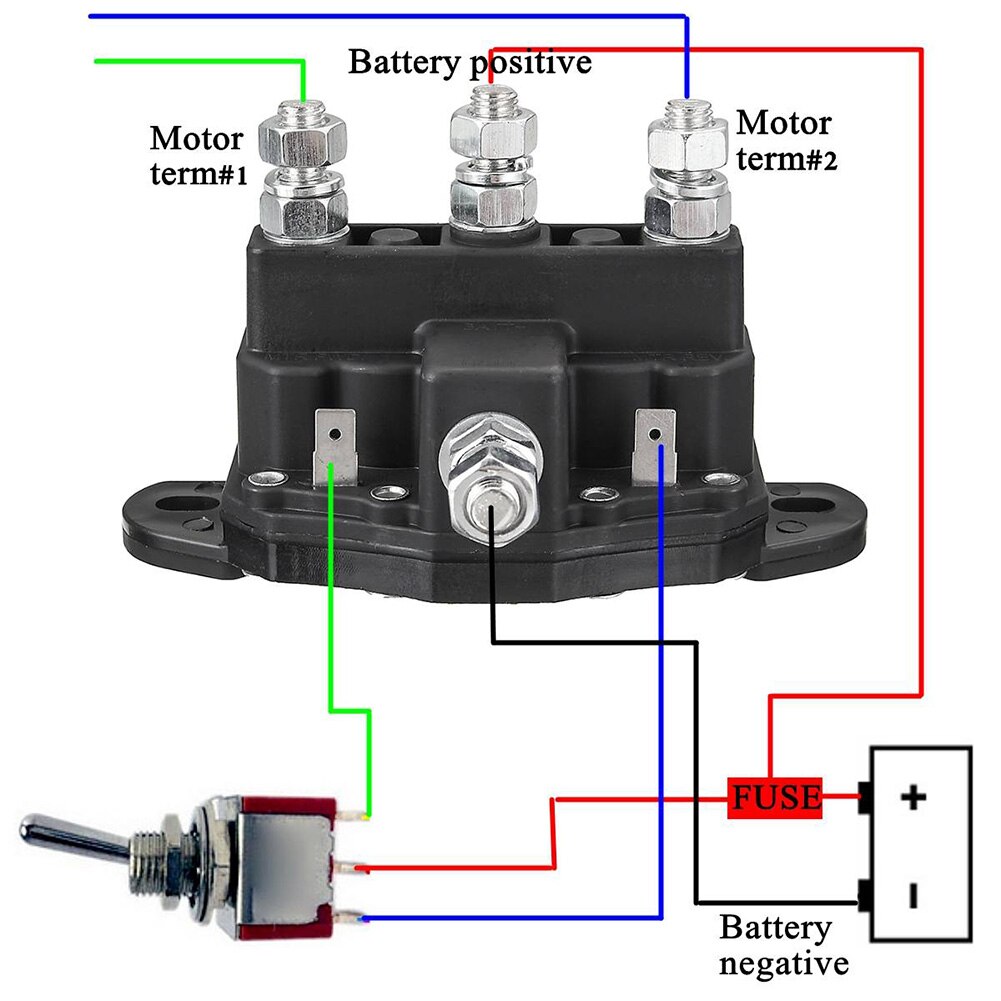 12v 6 Terminals Electric Winch Contactor Electromagnetic Relay Winch Motor Reversing Solenoid Automobile Update Accessories