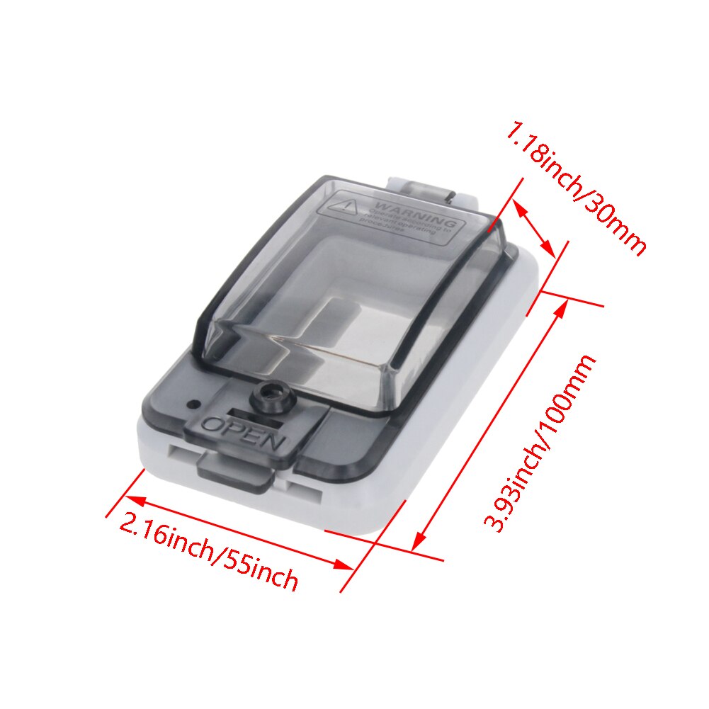 18/HT-8/HT5 Way clear Waterproof Plastic Junction Enclosure Box Electronic Housing Instrument Case Project Switching Power: IP67 100x55x30mm
