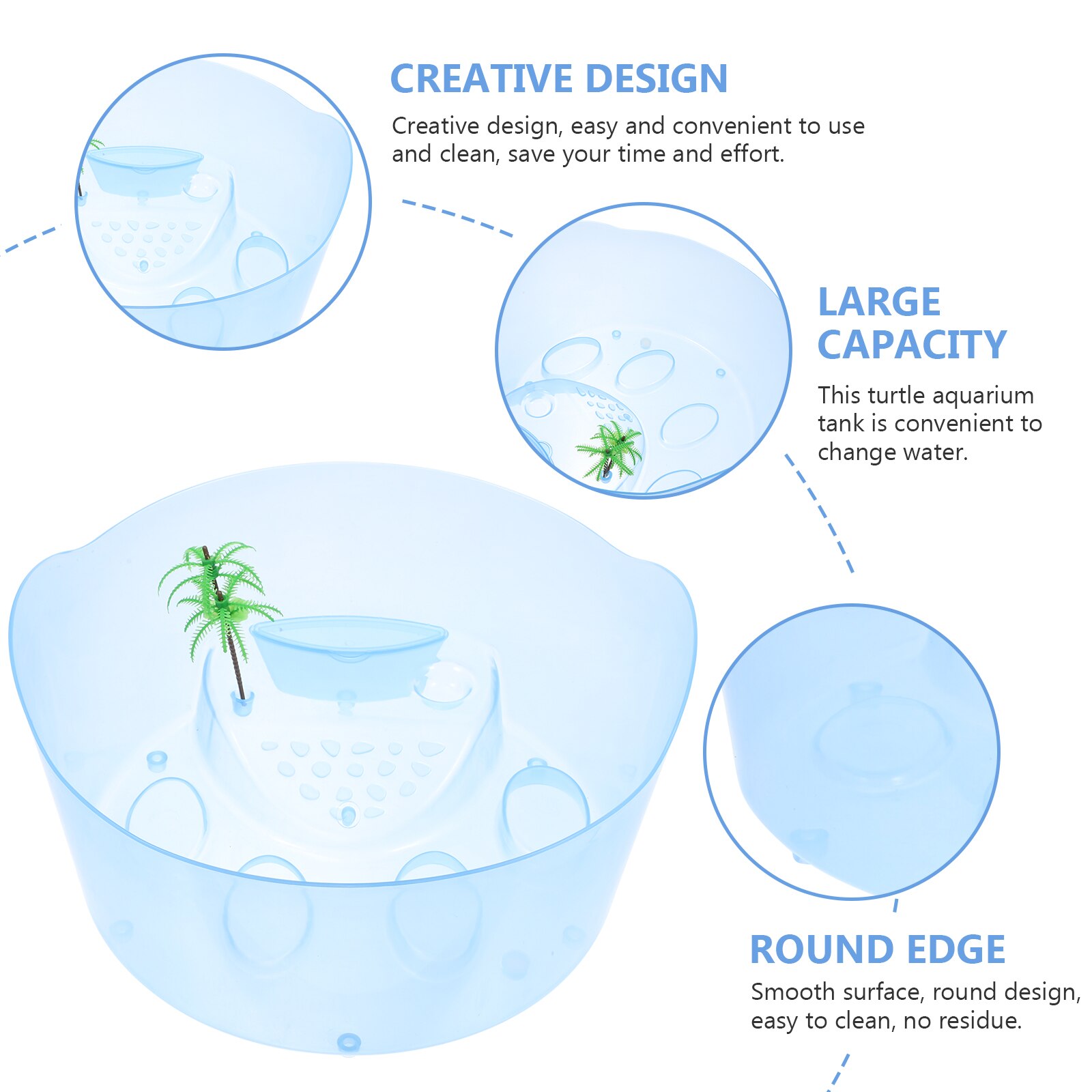 Reptile Feeding Box Plastic Pet Tortoise Tank Tortoise Breeding Case Turtle Feeding Tank