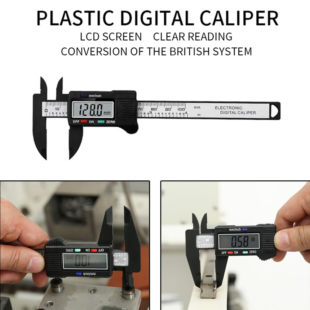 0-150mm Digital Vernier Caliper Inch And Millimeter Conversion Measuring Tool With LCD Electronic Screen
