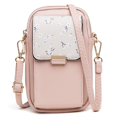 Mode Mini Vrouwen Schoudertassen Vrouwelijke Telefoon Portemonnee Messenger Bag Kleine Crossbody Tas: Roze